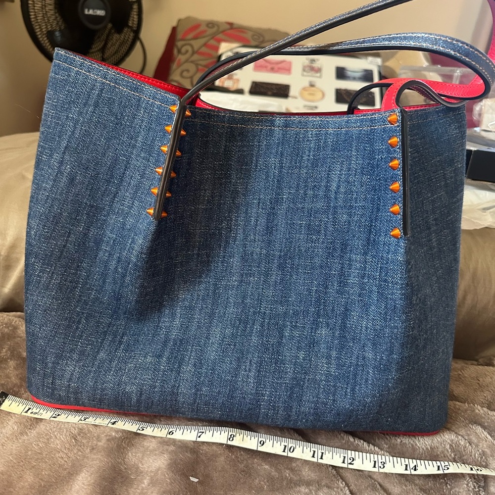 Christian Louboutin large denim carasky!